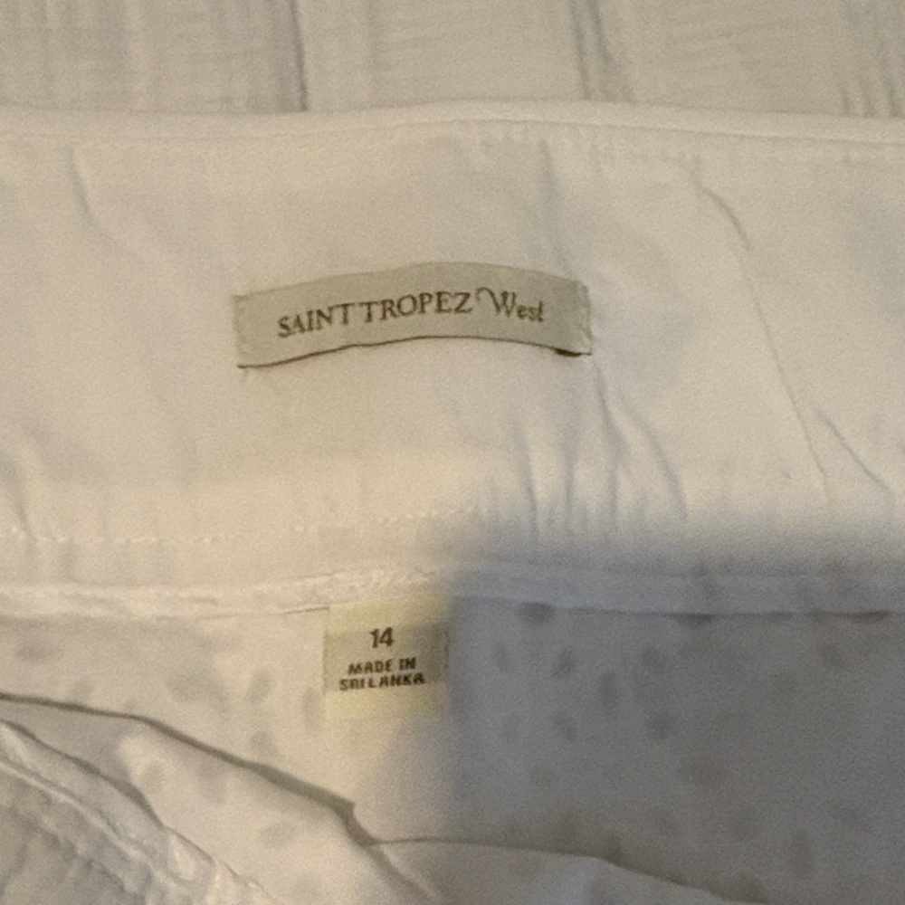 Saint Tropez West Classic White Skirt NWT